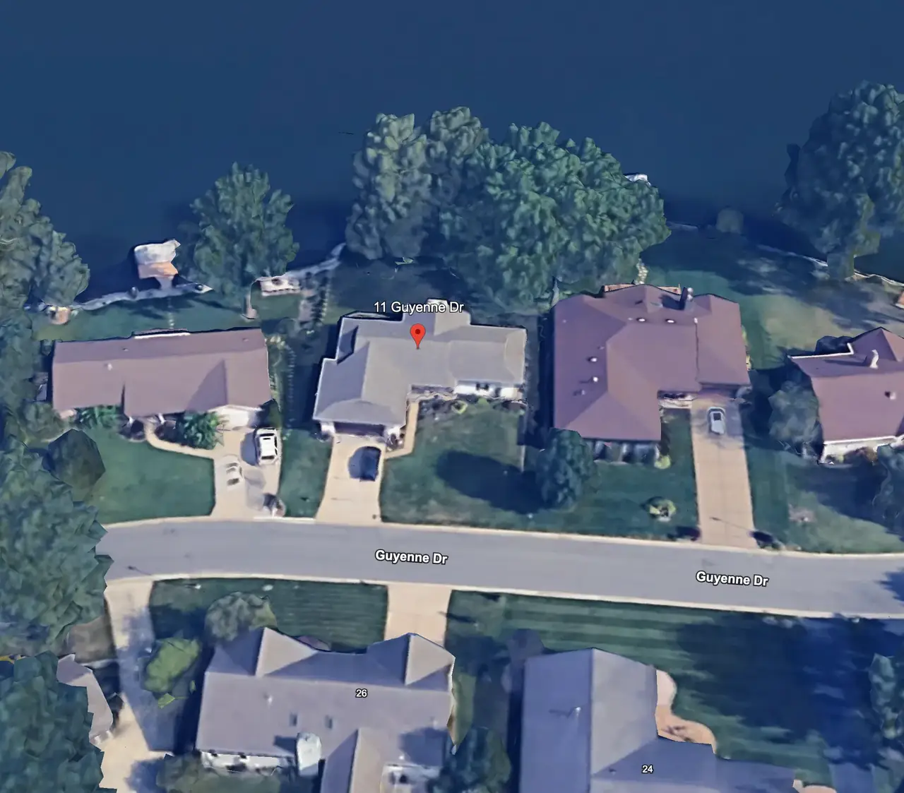 Waterfront home at 11 Guyenne Dr